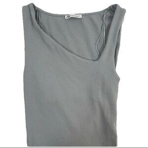 Zara Women's Slate Light Blue Tank Top